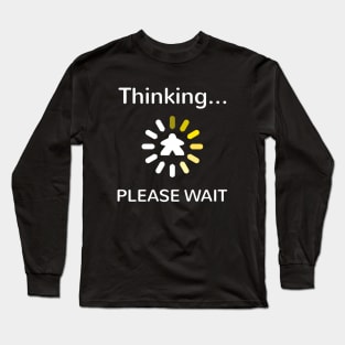 Analysis Paralysis Yellow Meeple Board Game Long Sleeve T-Shirt